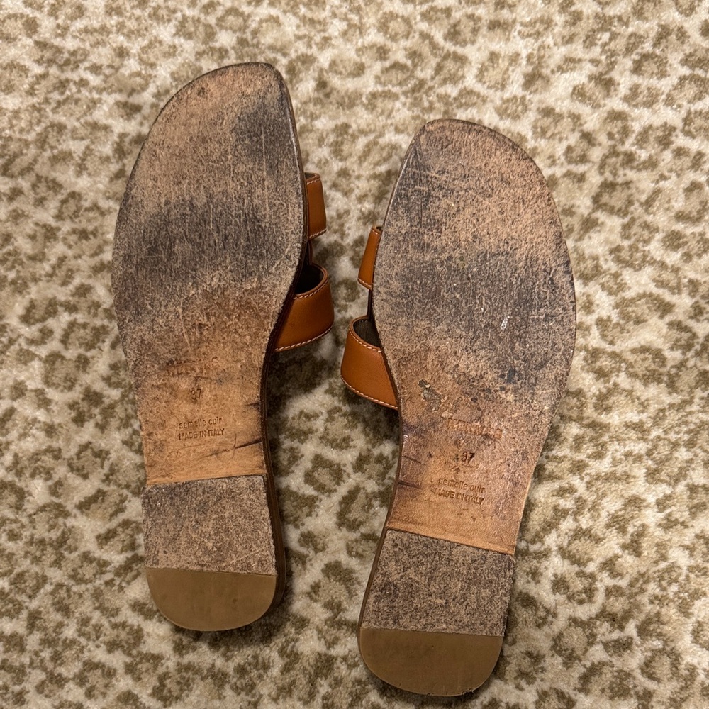 Hermes Oran Leather Sandals - Picture 4 of 6